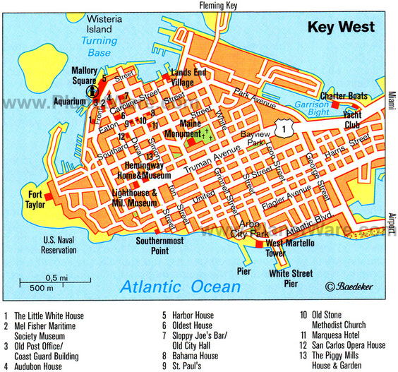 Map Of Key West My Virtual Vacations