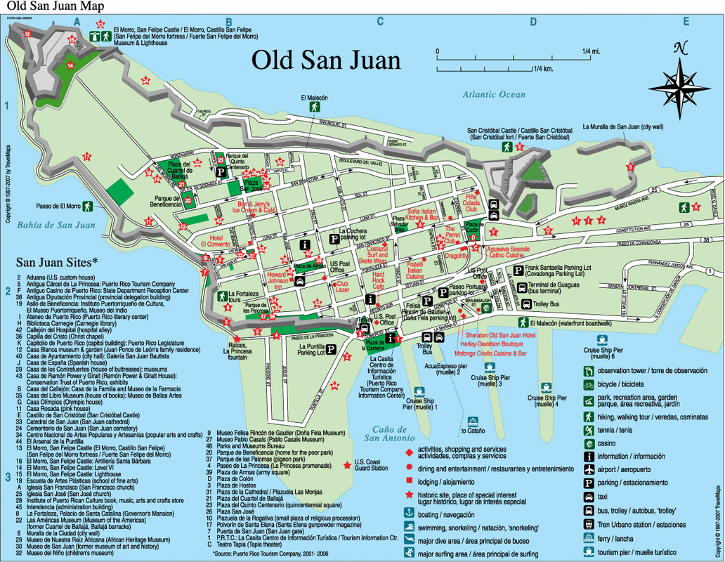 old san juan walking tour map