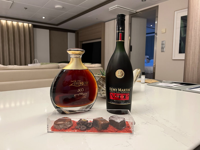 Two complimentary bottles of spirits for Royal Suite and above on Celebrity Cruises 